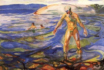 homme de bain 1918 Edvard Munch Peinture à l'huile